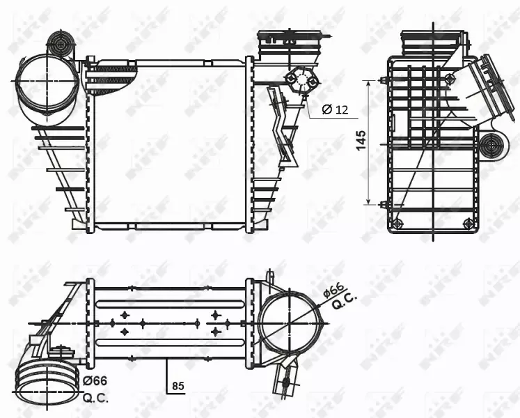 NRF CHŁODNICA POWIETRZA INTERCOOLER 30838 