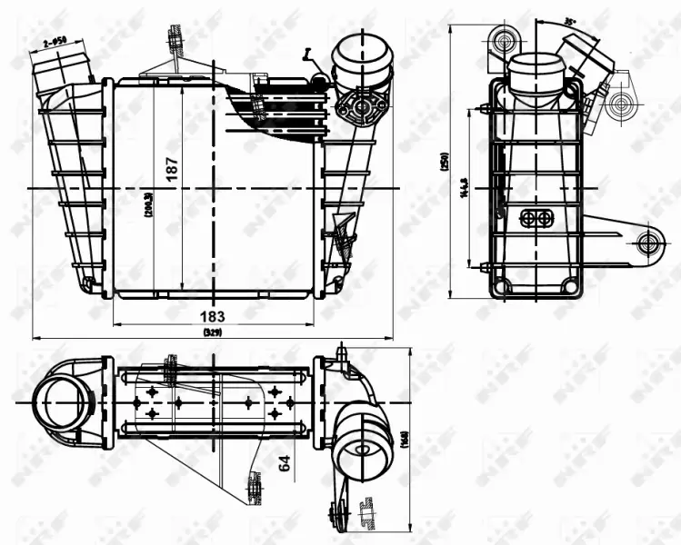 NRF CHŁODNICA POWIETRZA INTERCOOLER 30842 