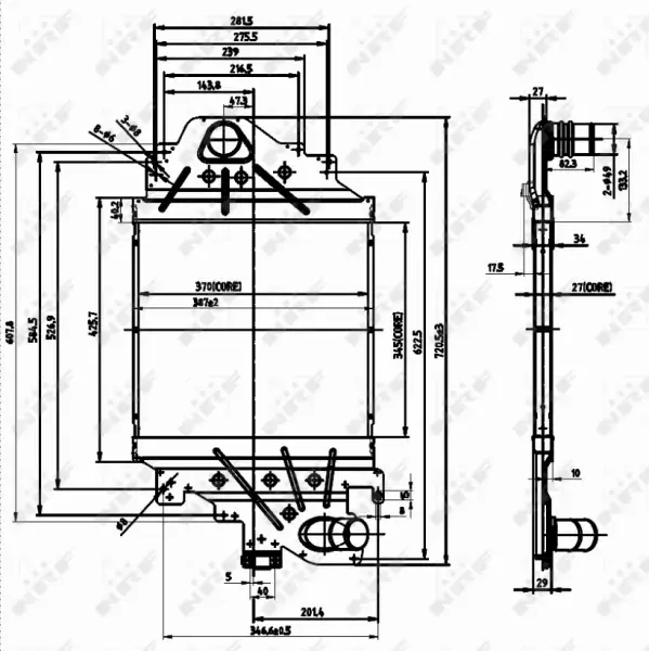 NRF CHŁODNICA POWIETRZA INTERCOOLER 30865 