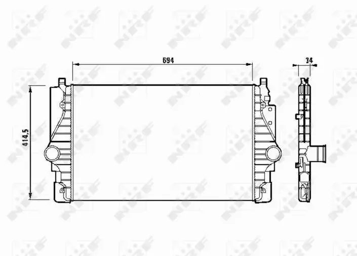 NRF CHŁODNICA POWIETRZA INTERCOOLER 30873 