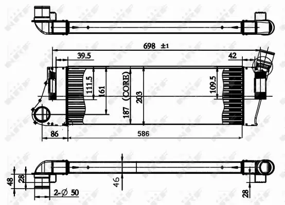 NRF CHŁODNICA POWIETRZA INTERCOOLER 30899 