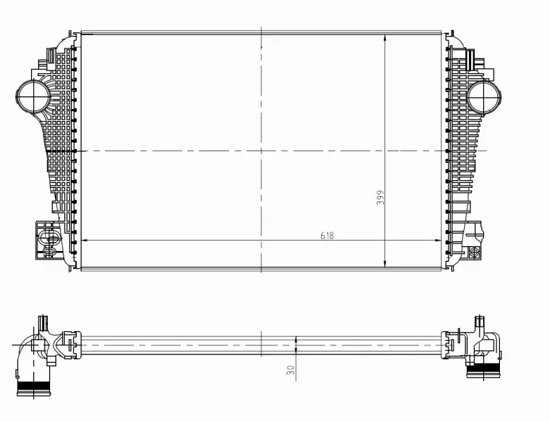 NRF CHŁODNICA INTERCOOLER 309038 