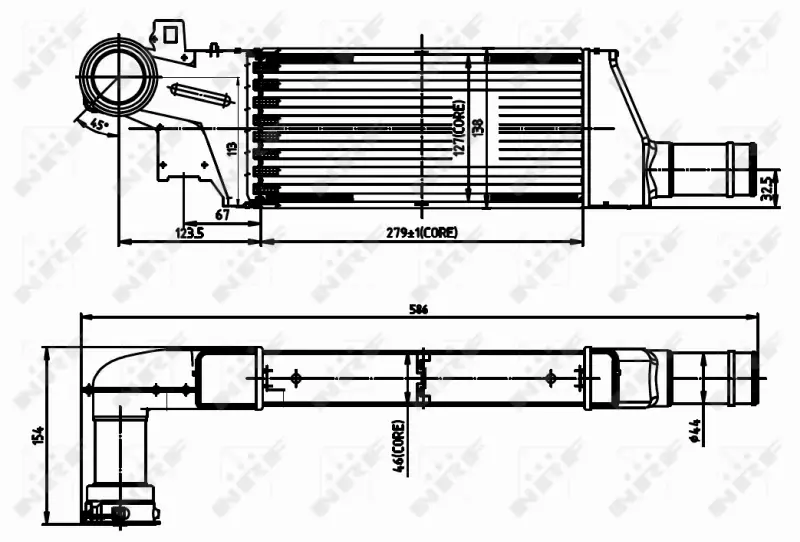 NRF CHŁODNICA POWIETRZA INTERCOOLER 30903 