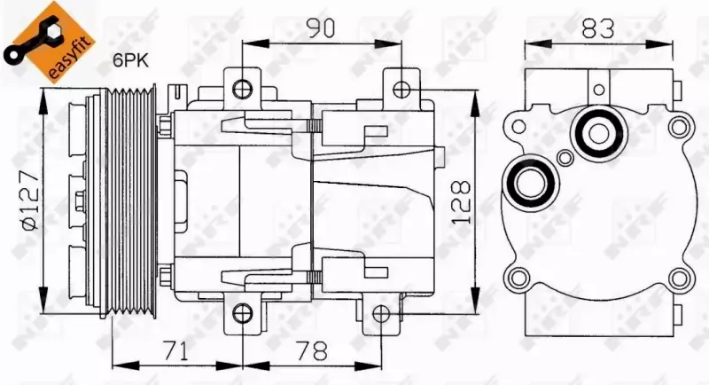 NRF KOMPRESOR KLIMATYZACJI 32107 