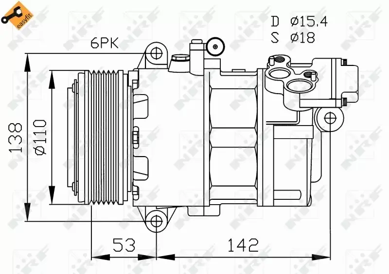 NRF KOMPRESOR KLIMATYZACJI 32184 