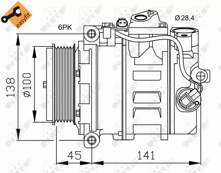 NRF KOMPRESOR KLIMATYZACJI MERCEDES CLK C209 