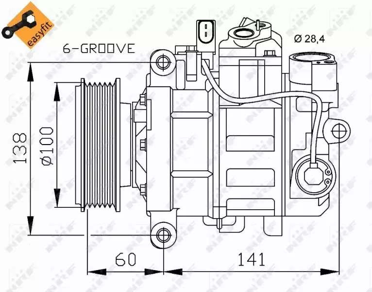 NRF KOMPRESOR KLIMATYZACJI SEAT EXEO 