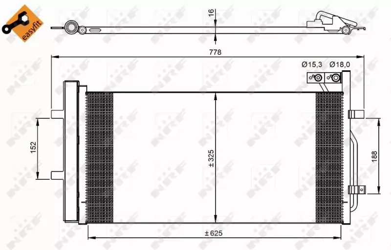 NRF CHŁODNICA KLIMATYZACJI 350029 