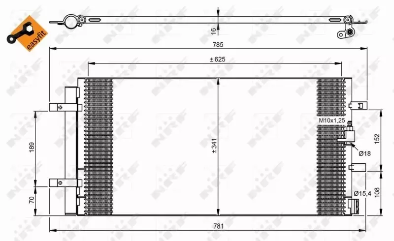 NRF CHŁODNICA KLIMATYZACJI AUDI A4 B8 A5 8T A6 C7 