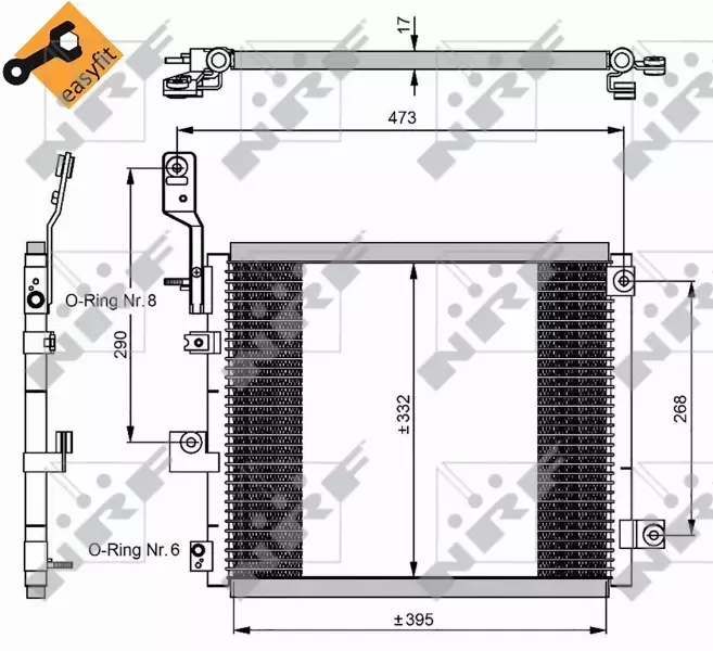 NRF CHŁODNICA KLIMATYZACJI 350047 