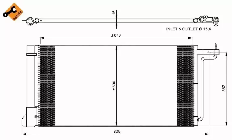 NRF CHŁODNICA KLIMATYZACJI 350051 