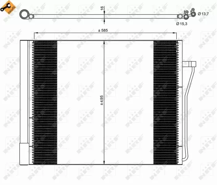 NRF CHŁODNICA KLIMATYZACJI BMW 7 F01 F02 F03 F04 