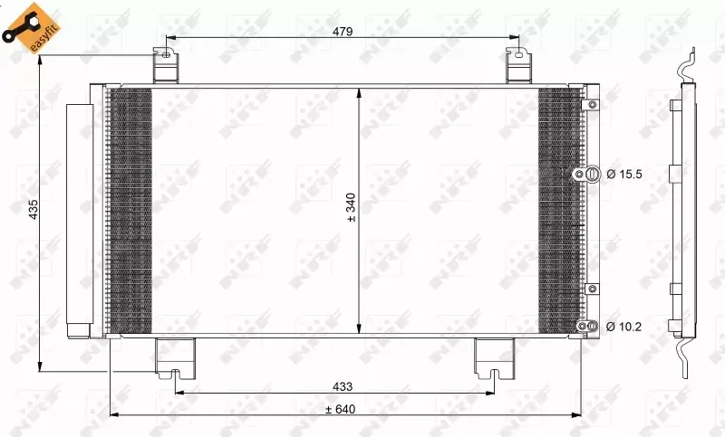 NRF CHŁODNICA KLIMATYZACJI 350100 