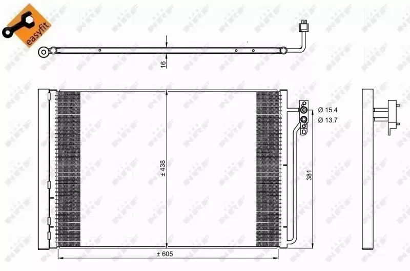 NRF CHŁODNICA KLIMATYZACJI 350224 