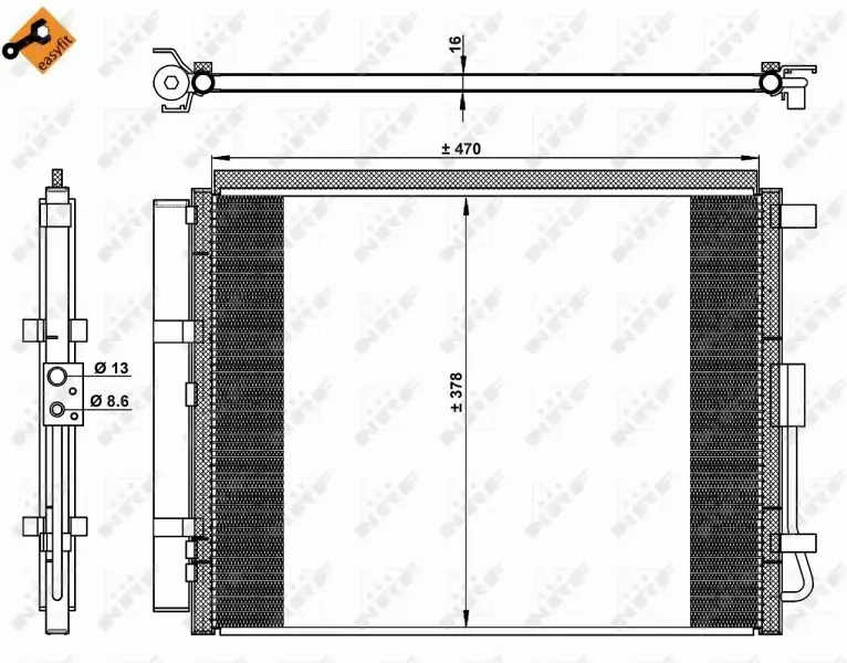 NRF CHŁODNICA KLIMATYZACJI 350230 