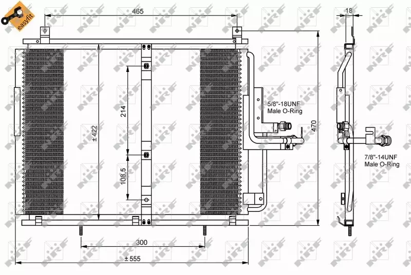 NRF CHŁODNICA KLIMATYZACJI MERCEDES E W124 S124 