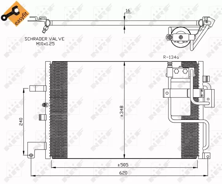 NRF CHŁODNICA KLIMATYZACJI 35299 