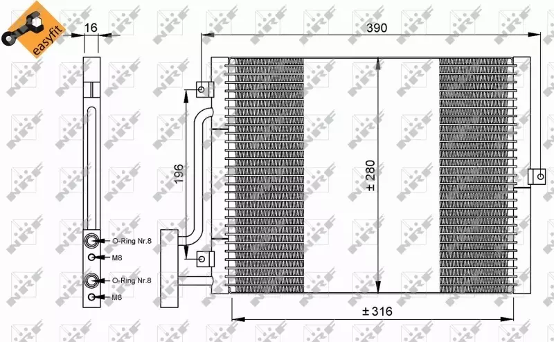 NRF CHŁODNICA KLIMATYZACJI 35307 