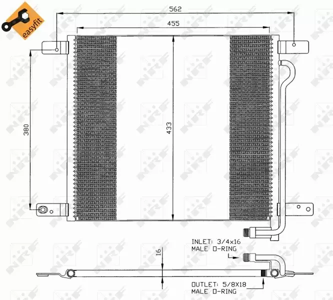 NRF CHŁODNICA KLIMATYZACJI 35325 