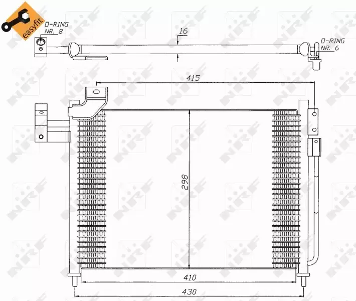 NRF CHŁODNICA KLIMATYZACJI MAZDA 323 S F BJ 2.0 TD  