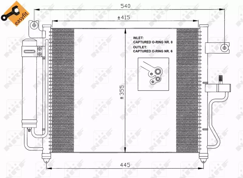 NRF CHŁODNICA KLIMATYZACJI 35428 