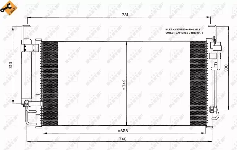 NRF CHŁODNICA KLIMATYZACJI 35473 