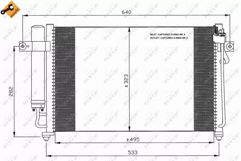 NRF CHŁODNICA KLIMATYZACJI HYUNDAI GETZ 