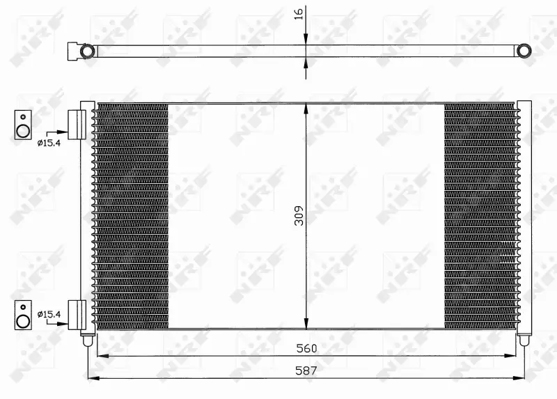 NRF CHŁODNICA KLIMATYZACJI FIAT DOBLO PUNTO II  