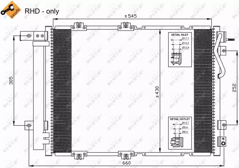 NRF CHŁODNICA KLIMATYZACJI 35519 