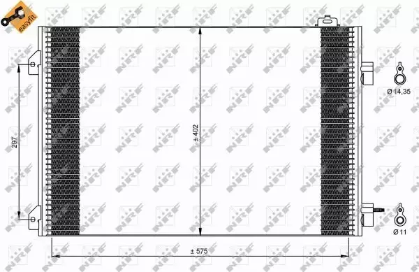 NRF CHŁODNICA KLIMATYZACJI CLIO II 1.5 DCI THALIA  