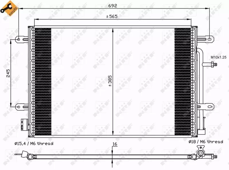 NRF CHŁODNICA KLIMATYZACJI AUDI A4 B7 SEAT EXEO 