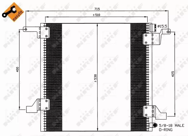 NRF CHŁODNICA KLIMATYZACJI 35579 