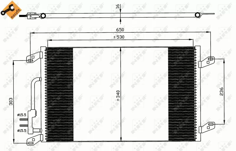 NRF CHŁODNICA KLIMATYZACJI 35615 