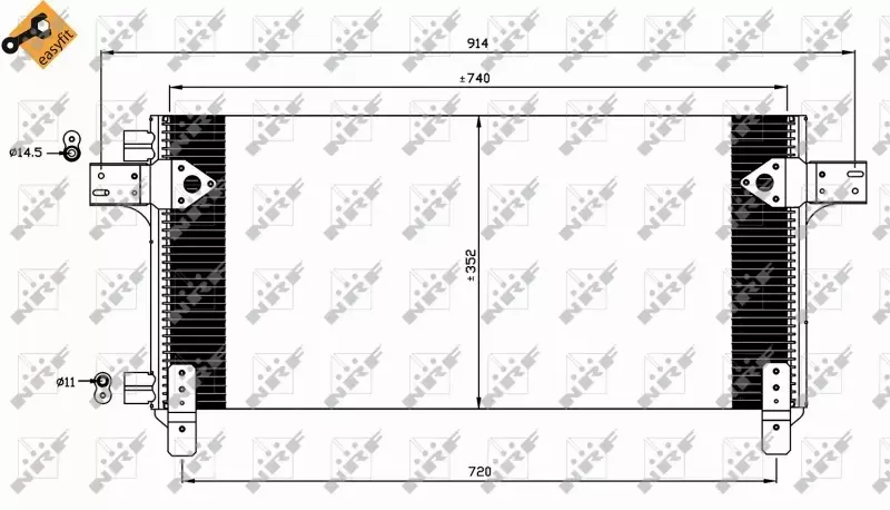 NRF CHŁODNICA KLIMATYZACJI 35620 