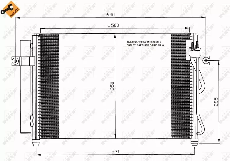 NRF CHŁODNICA KLIMATYZACJI 35630 