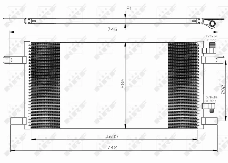 NRF CHŁODNICA KLIMATYZACJI 35647 
