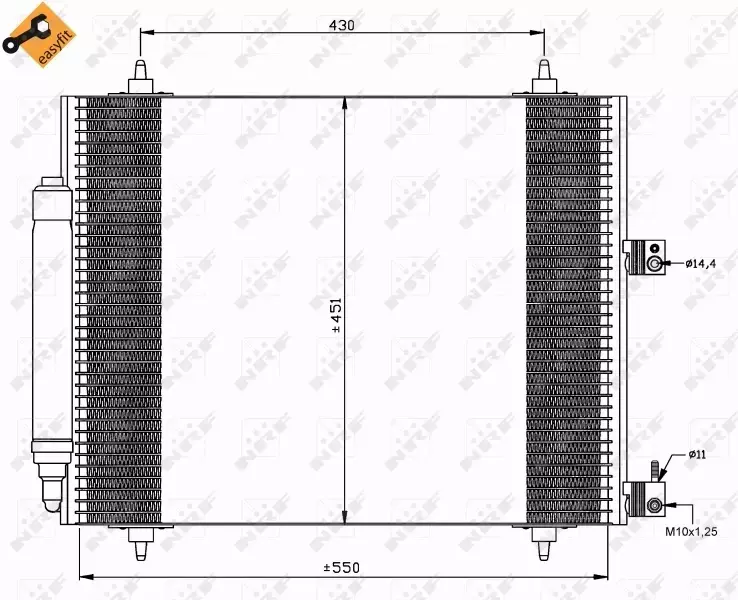 NRF CHŁODNICA KLIMATYZACJI 35669 