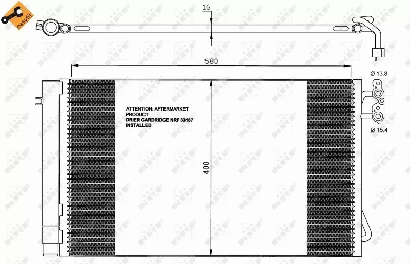 NRF CHŁODNICA KLIMATYZACJI 35743 