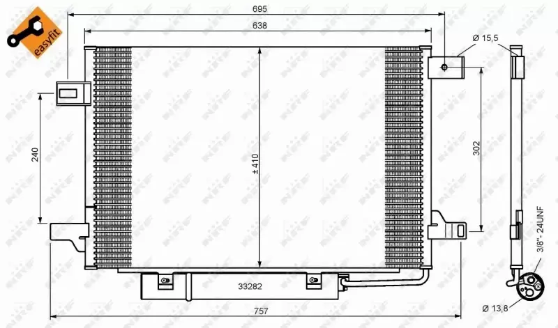 NRF CHŁODNICA KLIMATYZACJI MERCEDES A W169 B W245 