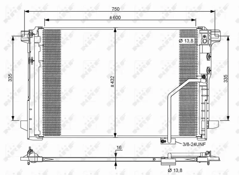 NRF CHŁODNICA KLIMATYZACJI MERCEDES CLS C218 X218 