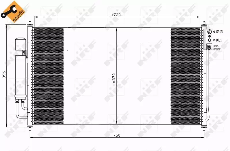 NRF CHŁODNICA KLIMATYZACJI 35878 