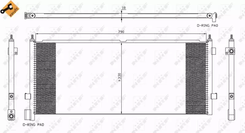 NRF CHŁODNICA KLIMATYZACJI 35891 