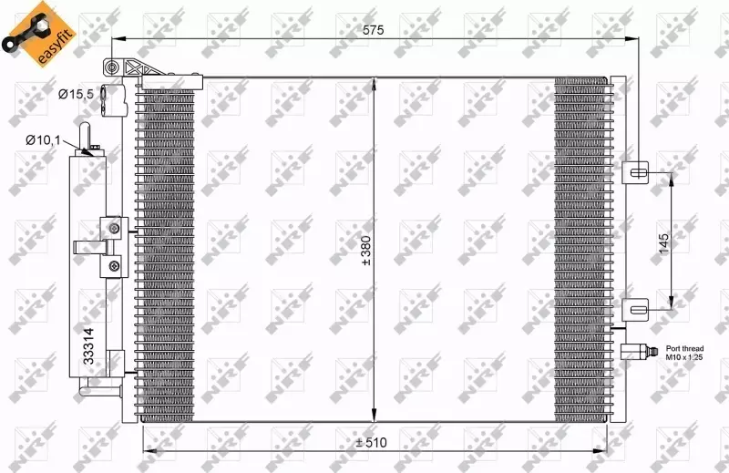 NRF CHŁODNICA KLIMATYZACJI RENAULT CLIO III MODUS 