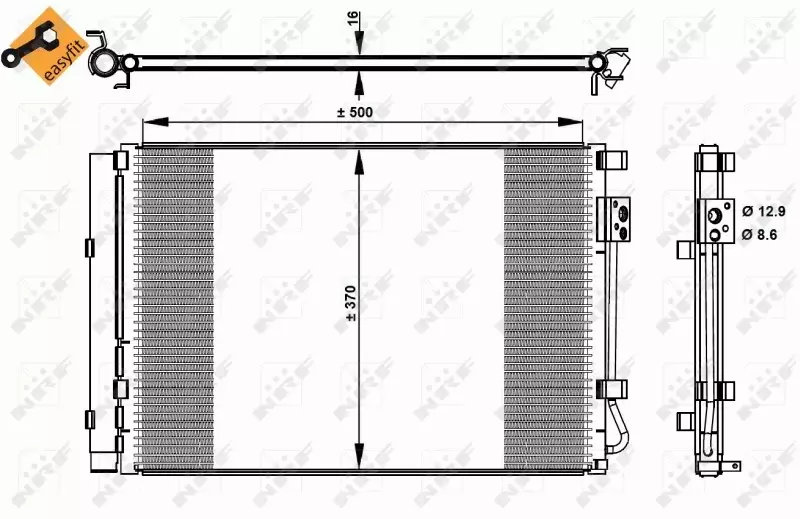 NRF CHŁODNICA KLIMATYZACJI 35997 