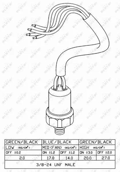 NRF CZUJNIK CIŚNIENIA KLIMATYZACJI 38918 