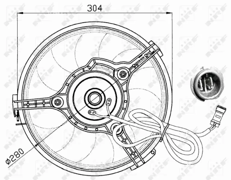 NRF WENTYLATOR AUDI A4 A6 GALAXY SHARAN PASSAT BP  