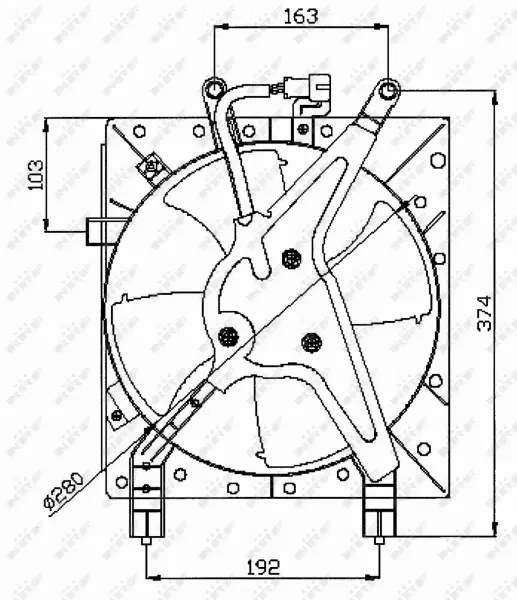 NRF WENTYLATOR CHŁODNICY 47044 