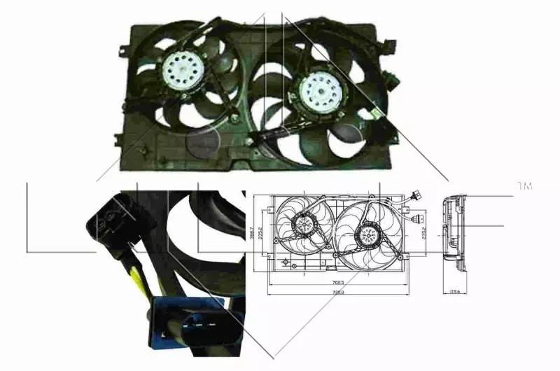 NRF WENTYLATOR CHŁODNICY 47403 