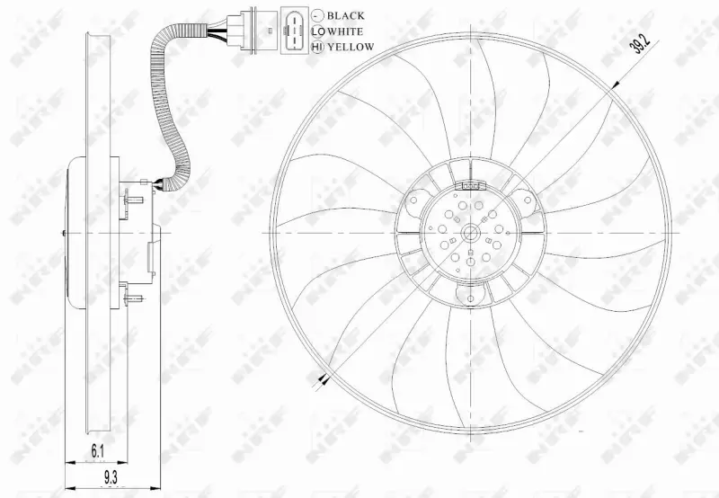 NRF WENTYLATOR CHŁODNICY SEAT CORDOBA IBIZA 6L 