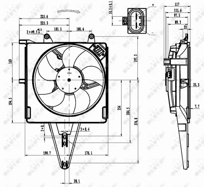 NRF WENTYLATOR CHŁODNICY 47431 